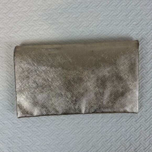 Vintage 60s 70s Shiny Silver Lewisette Clasp Clutch Wallet Coin Purse MOD Magnet - Picture 5 of 12